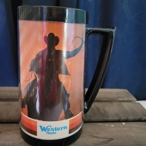 Retro 1970s Thermo-Serv Vintage Beer Mug -Western Style -Wilson Foods